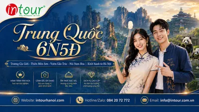 Tour Du Lịch Trung Quốc 6 Ngày 5 Đêm: Trương Gia Giới - Thiên Môn Sơn - Vườn Gấu Trúc - Núi Nam Hoa Khởi Hành Từ Hà Nội