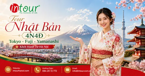 Tour Du Lịch Nhật Bản 4 Ngày 4 Đêm: Tokyo - Fuji - Yamanashi Khởi Hành Từ Hà Nội
