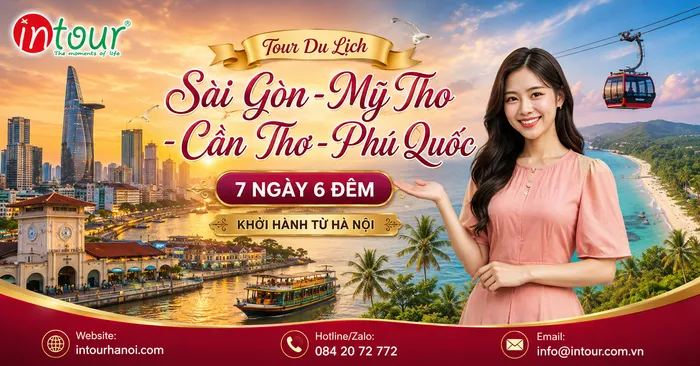 Tour Du Lịch Sài Gòn - Mỹ Tho - Cần Thơ - Phú Quốc 7 Ngày 6 Đêm Khởi Hành Từ Hà Nội
